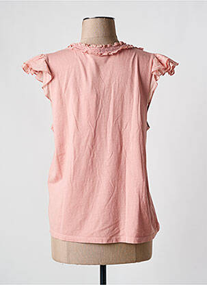 Blouse col v manches courtes rose ATTIC AND BARN femme