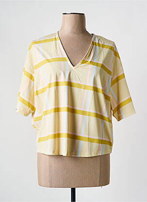 T-shirt manches mi-longues manches courtes jaune MARAIS femme