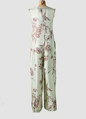Combi-pantalon fermeture boutonnée sur le devant sans manche vert ALYSI femme
