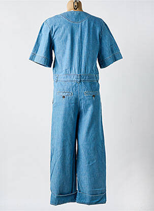 Combi-pantalon fermeture boutonnée sur le devant manches courtes bleu SOEUR femme