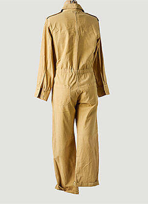 Combi-pantalon tissage crêpe manches longues beige SWILDENS femme