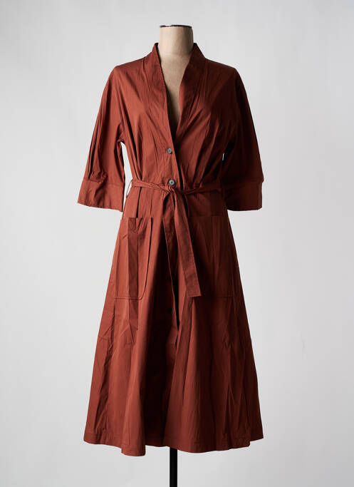 Robe mi-longue marron PHISIQUE DU ROLE pour femme