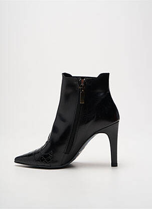 Bottines/boots matière lisse talon de 7 à 9cm noir PERLATO femme