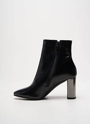 Bottines/boots matière lisse talon de 7 à 9cm noir PERLATO femme