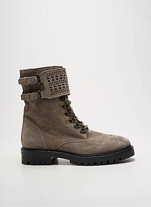 Bottines/boots nubuck talon plat jusqu'à 3cm gris ALPE femme