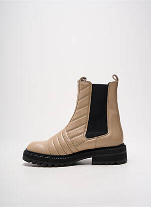 Bottines/boots matière lisse talon de 4 à 6cm beige BILLIBI femme