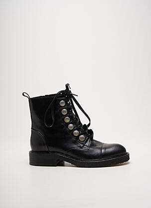 Bottines/boots matière lisse talon plat jusqu'à 3cm noir BILLIBI femme