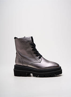 Bottines/boots matière lisse talon de 4 à 6cm argent ALMA EN PENA femme