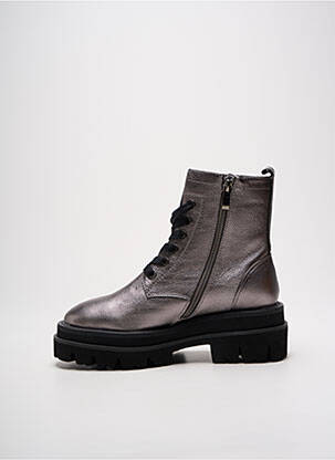 Bottines/boots matière lisse talon de 4 à 6cm argent ALMA EN PENA femme