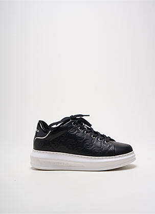 Baskets matière lisse talon de 4 à 6cm noir KARL LAGERFELD femme