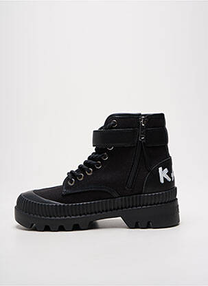 Bottines/boots fermeture zip et lacets talon plat jusqu'à 3cm noir KARL LAGERFELD femme