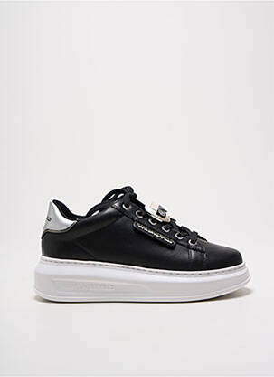 Baskets matière lisse talon de 4 à 6cm noir KARL LAGERFELD femme