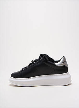 Baskets matière lisse talon de 4 à 6cm noir KARL LAGERFELD femme