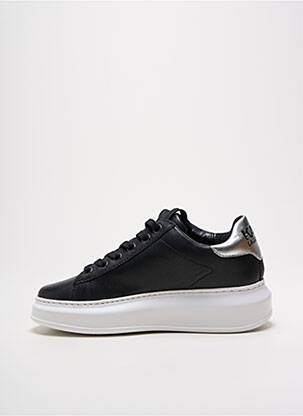 Baskets matière lisse talon de 4 à 6cm noir KARL LAGERFELD femme