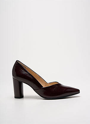 Escarpins tissage satiné talon de 7 à 9cm violet HOGL femme