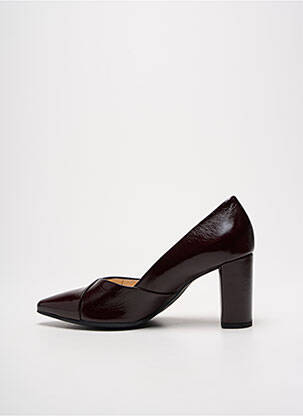 Escarpins tissage satiné talon de 7 à 9cm violet HOGL femme