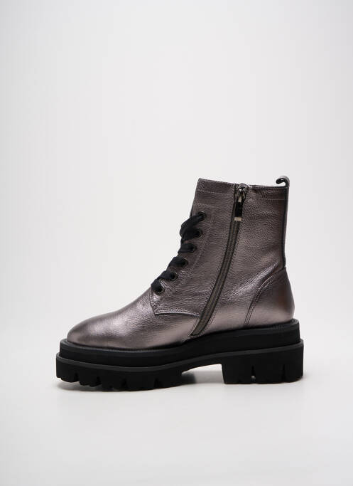 Bottines/boots matière lisse talon de 4 à 6cm argent ALMA EN PENA femme
