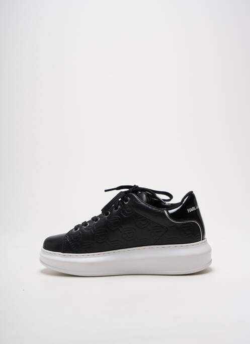Baskets matière lisse talon de 4 à 6cm noir KARL LAGERFELD femme