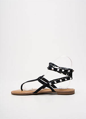 Tongs tissage satiné talon plat jusqu'à 3cm noir STEVE MADDEN femme