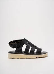 Sandales/nu pieds tissage satiné talon plat jusqu'à 3cm noir FRACAP femme