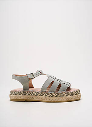 Espadrilles nubuck talon de 4 à 6cm gris GAIMO femme