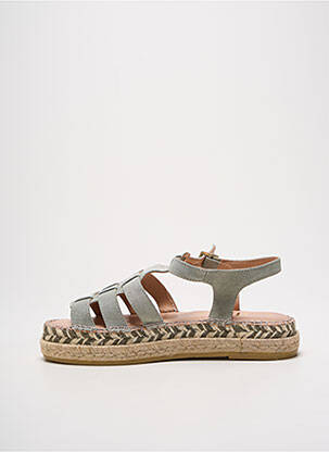 Espadrilles nubuck talon de 4 à 6cm gris GAIMO femme