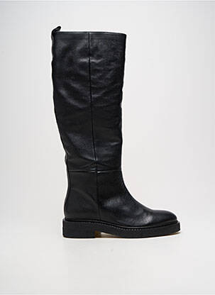 Bottes tissage satiné talon de 4 à 6cm noir BILLIBI femme
