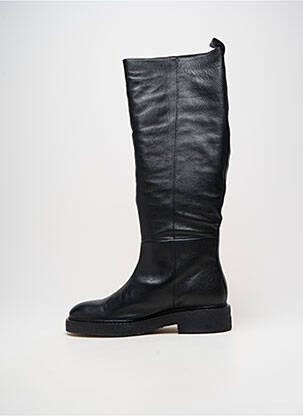 Bottes tissage satiné talon de 4 à 6cm noir BILLIBI femme
