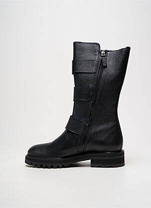 Bottes tissage satiné talon plat jusqu'à 3cm noir BILLIBI femme