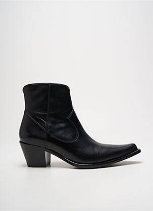 Bottines/boots matière lisse talon de 4 à 6cm noir FREE LANCE femme