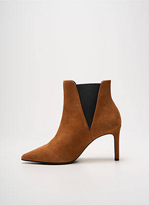 Bottines/boots bout pointu talon de 7 à 9cm marron HOGL femme