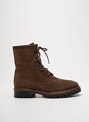 Bottines/boots nubuck talon plat jusqu'à 3cm marron ALPE femme