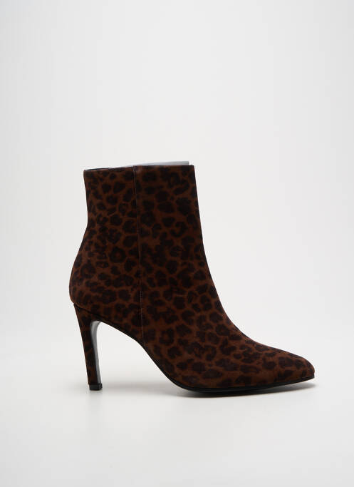 Bottines/boots bout pointu talon de 7 à 9cm marron FREE LANCE femme