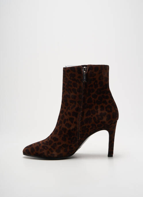 Bottines/boots bout pointu talon de 7 à 9cm marron FREE LANCE femme