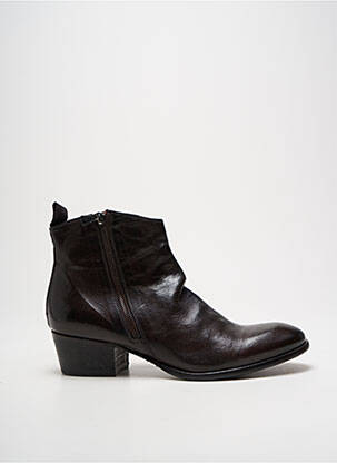 Bottines/boots matière lisse talon de 4 à 6cm marron STURLINI femme