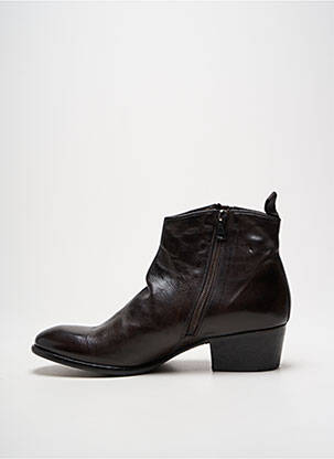 Bottines/boots matière lisse talon de 4 à 6cm marron STURLINI femme