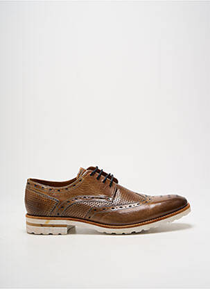 Derbies tissage satiné talon bas marron MELVIN & HAMILTON homme