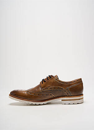 Derbies tissage satiné talon bas marron MELVIN & HAMILTON homme