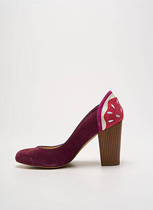 Escarpins nubuck talon de 7 à 9cm violet MELLOW YELLOW femme