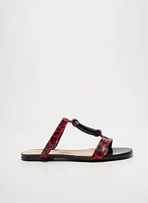 Mules/sabots tissage satiné talon plat jusqu'à 3cm rouge VICENZA femme