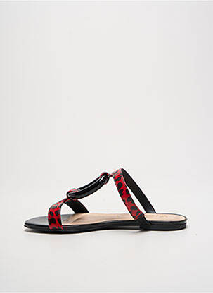 Mules/sabots tissage satiné talon plat jusqu'à 3cm rouge VICENZA femme