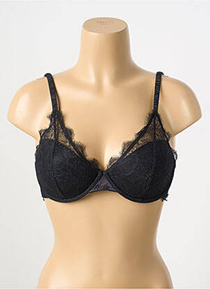Soutien-gorge tissage dentelle haut soutien-gorge moulé noir LOVE STORIES femme