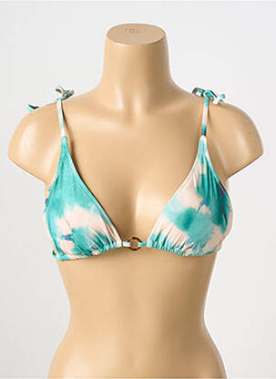 Haut de maillot de bain stretch haut triangles bleu LOVE STORIES femme