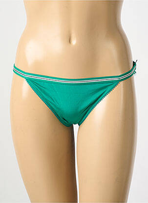Culotte effet matière satinée vert LOVE STORIES femme
