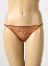 Culotte tissage dentelle marron LOVE STORIES femme