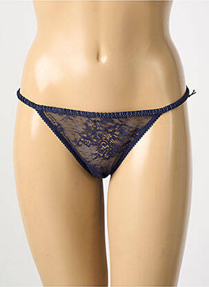 Culotte tissage dentelle bleu LOVE STORIES femme