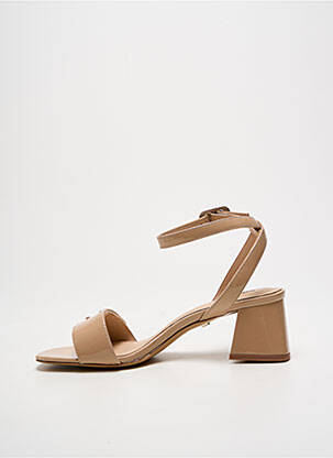Sandales/nu pieds matière lisse talon de 4 à 6cm beige LOLA CRUZ femme