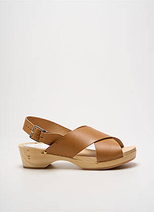 Sandales/nu pieds semi compensé talon de 4 à 6cm marron YOUYOU femme
