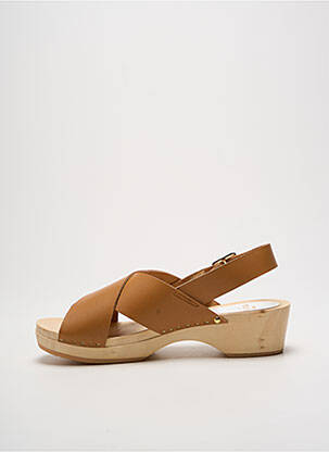 Sandales/nu pieds semi compensé talon de 4 à 6cm marron YOUYOU femme