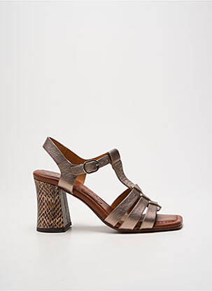Sandales/nu pieds matière lisse talon de 7 à 9cm marron CHIE MIHARA femme